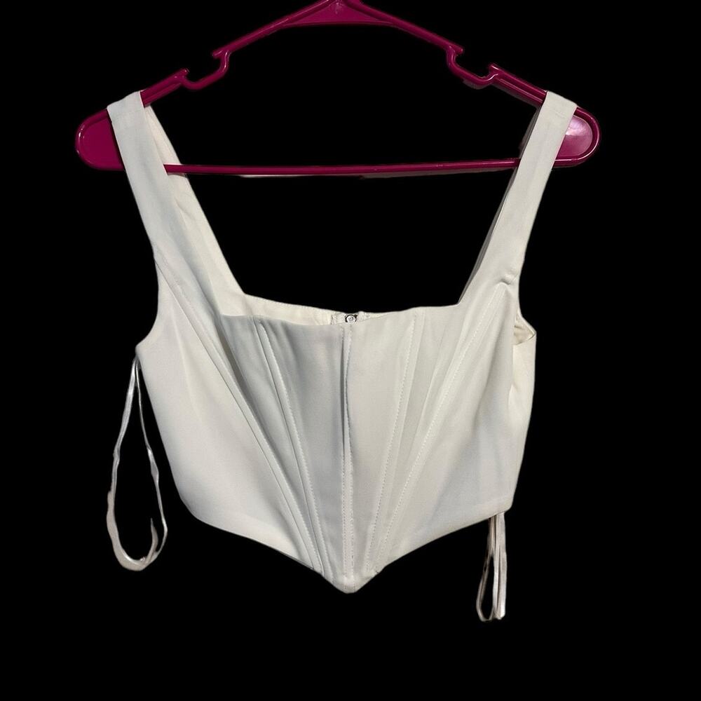 Princess Polly Elias White Crop Tank Corset Size 2